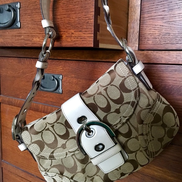 Coach Handbags - COACH signature fabric & leather bag